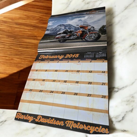 HARLEY DAVIDSON 2015 Photo's Pictures Motorcycles Collectible Calendar - Picture 4 of 5